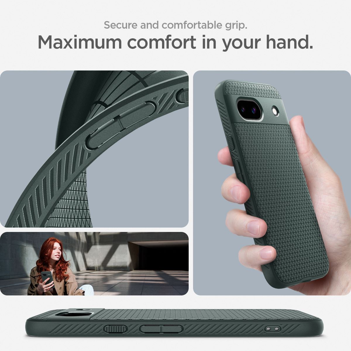 Spigen Liquid Air, abyss green - Google Pixel 8a (18)