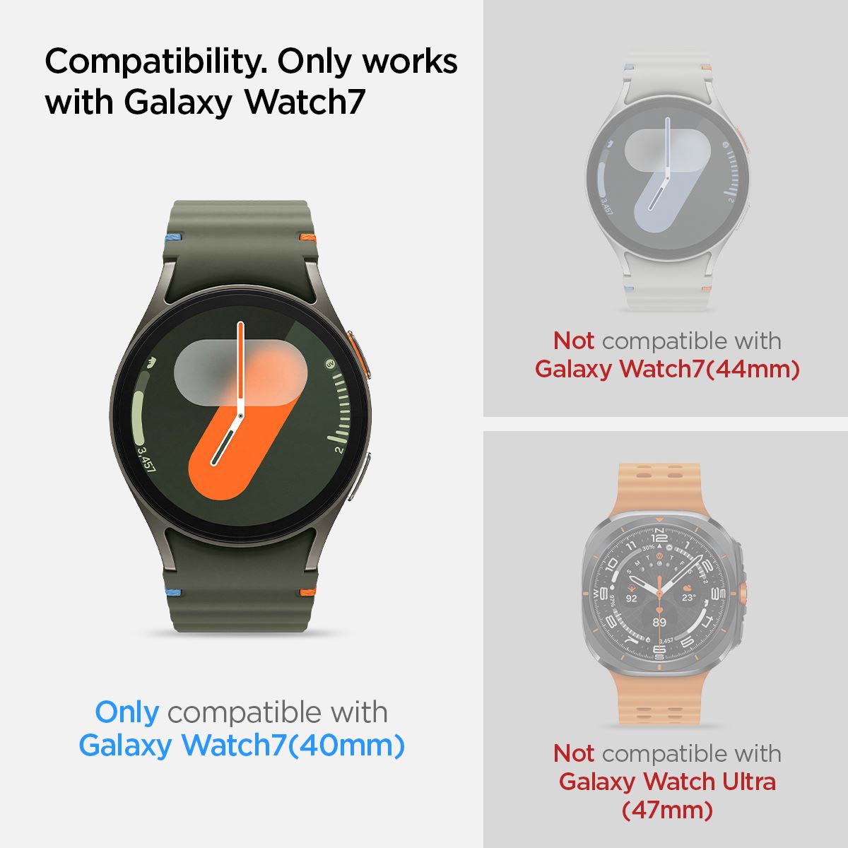Spigen Glass tR EZ Fit 2 Pack , transparency - Samsung Galaxy Watch7 (40mm) (6)