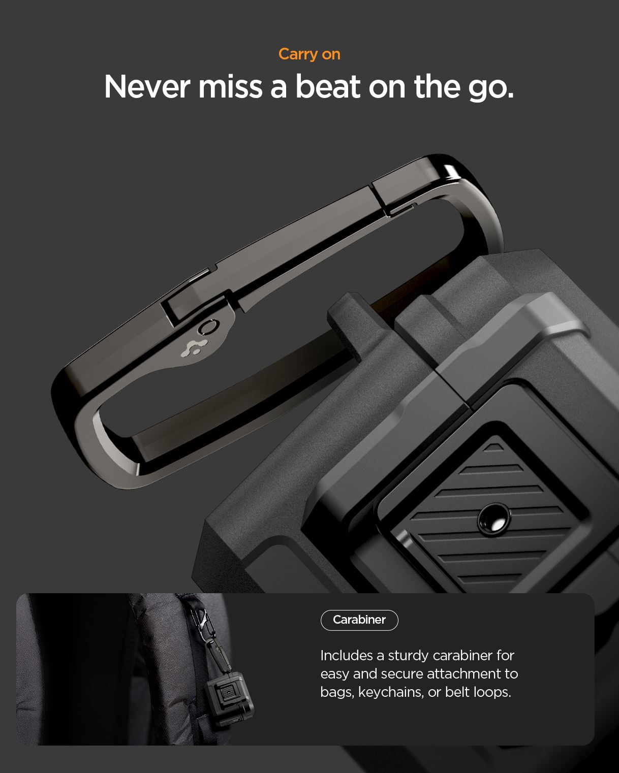 Spigen Lock Fit, matte black - AirPods Pro 3 (16)