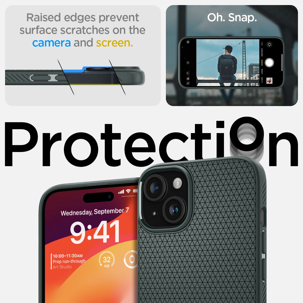 Spigen Liquid Air, abyss green - iPhone 15 (17)