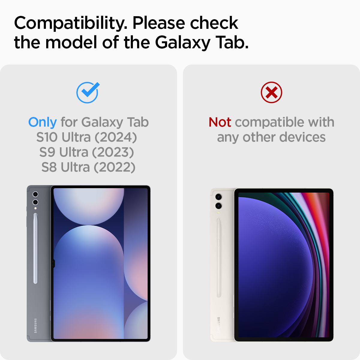 Spigen Ultra Hybrid Pro, gray - Samsung Galaxy Tab S10/S9/S8 Ultra (12)