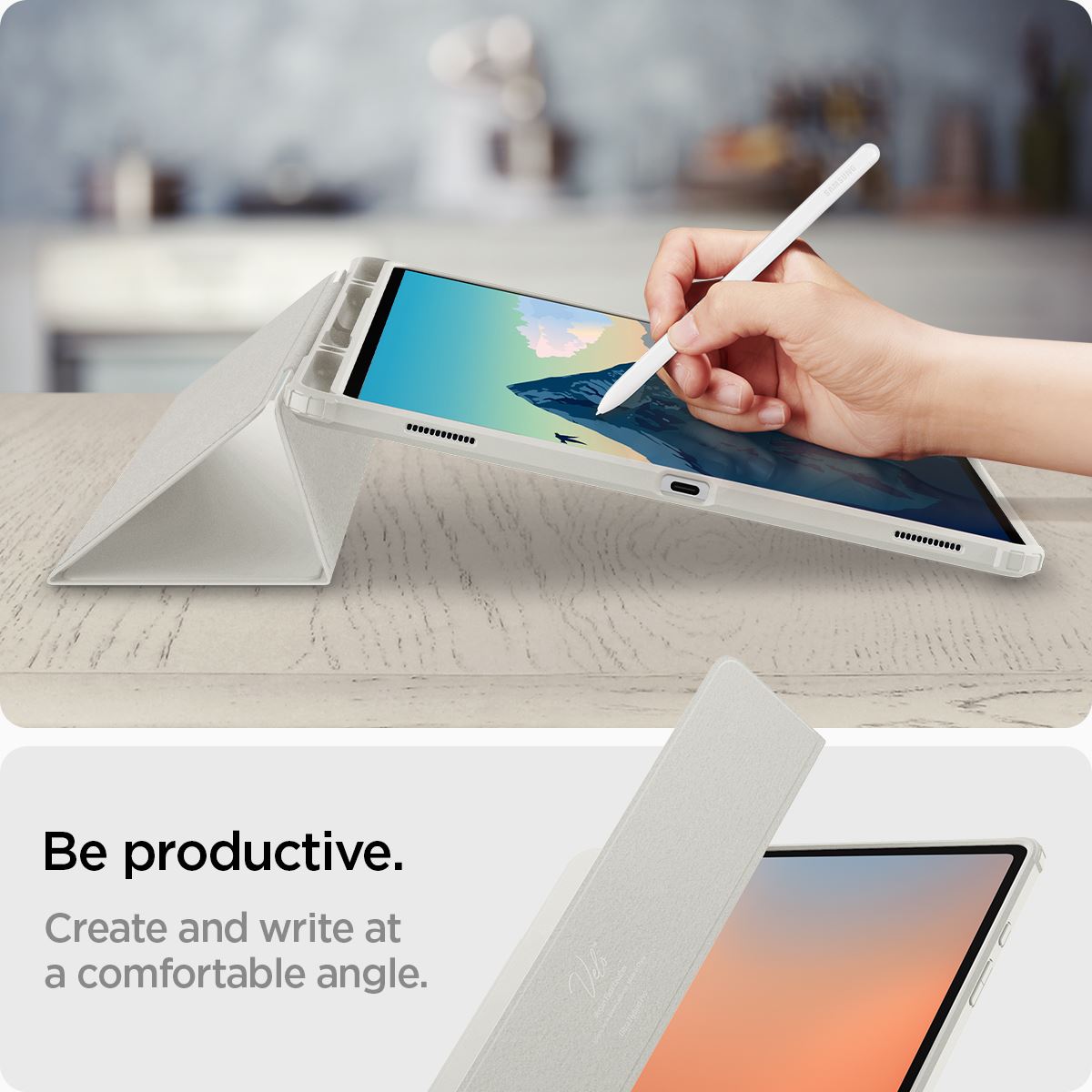Spigen Ultra Hybrid Pro, gray - Samsung Galaxy Tab S10/S9/S8 Ultra (15)