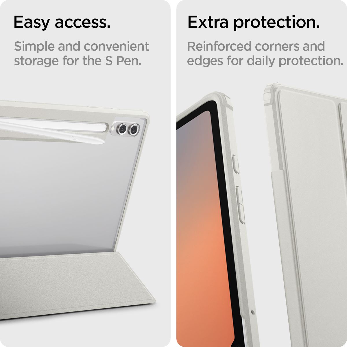 Spigen Ultra Hybrid Pro, gray - Samsung Galaxy Tab S10/S9/S8 Ultra (16)