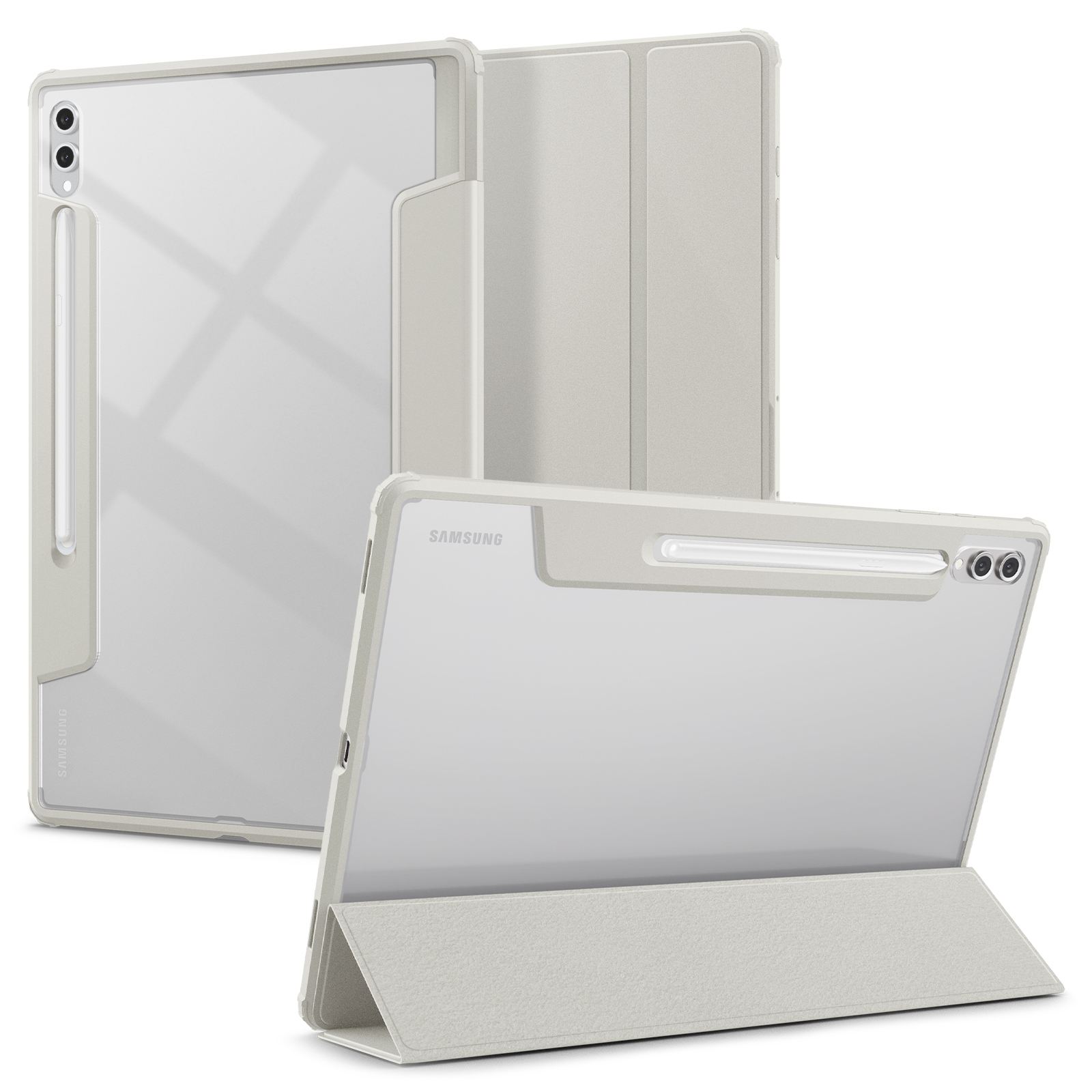 Spigen Ultra Hybrid Pro, gray - Samsung Galaxy Tab S10/S9/S8 Ultra