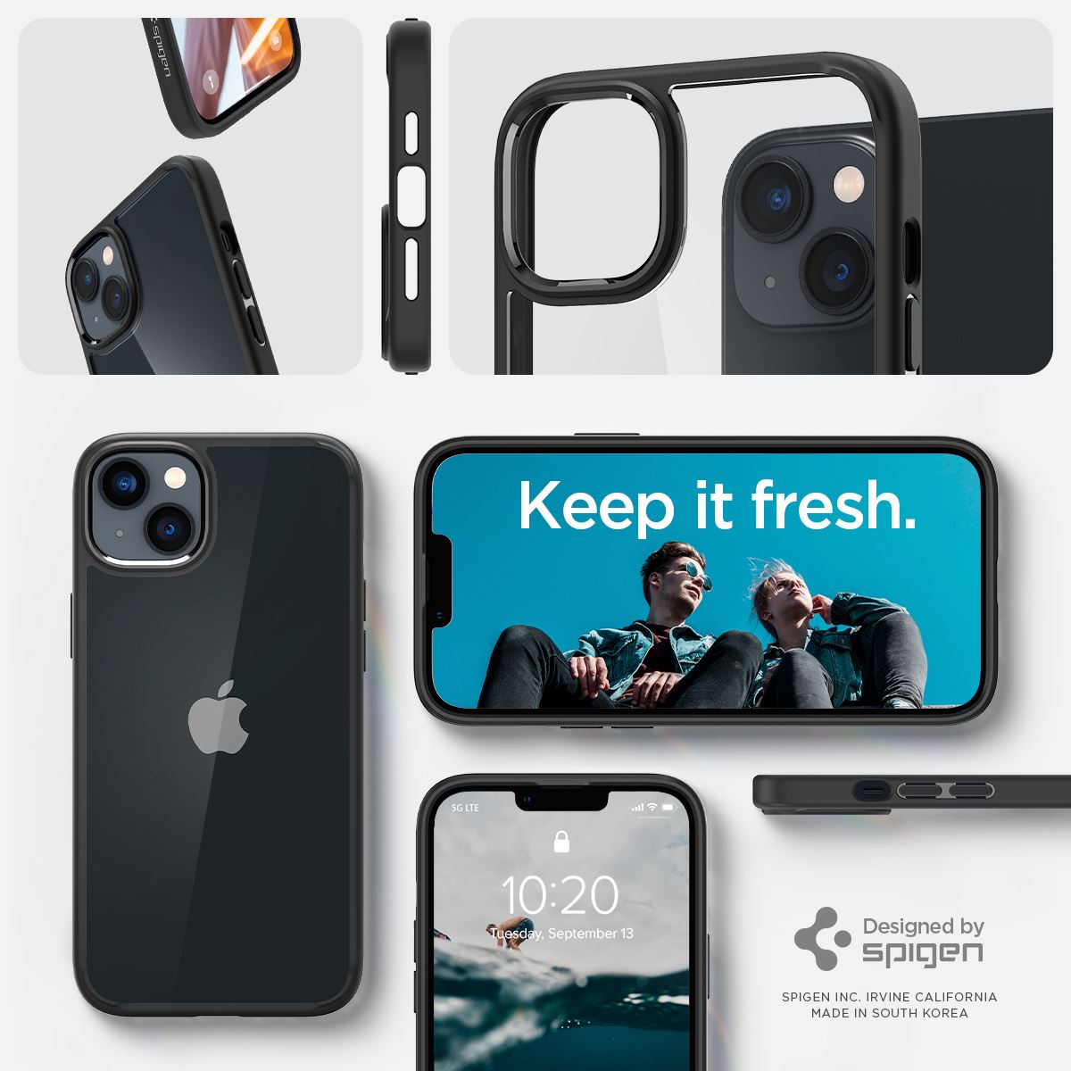 Spigen Crystal Hybrid, matte black - iPhone 14 Plus (13)