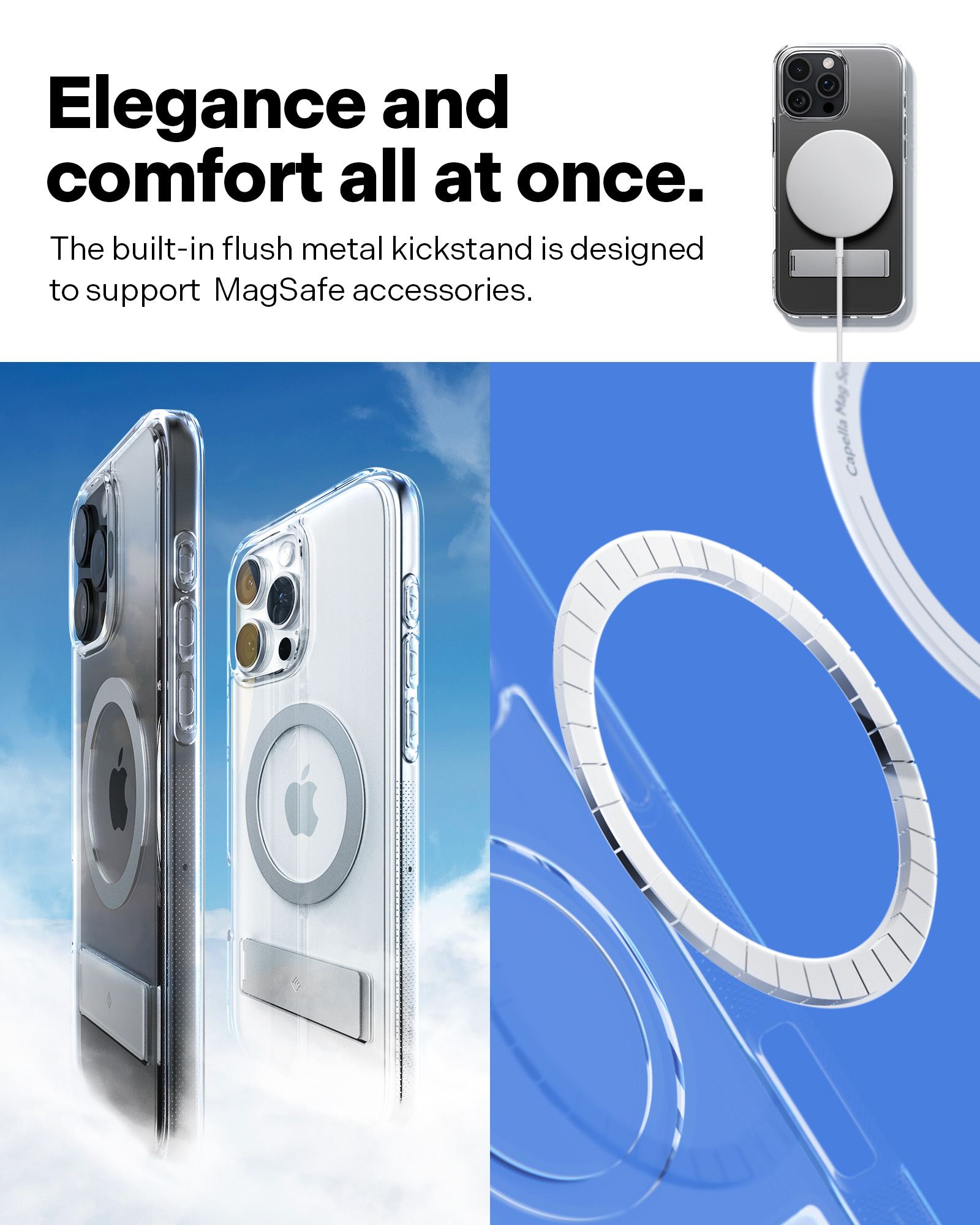 Spigen Caseology Capella MagSafe Kickstand, clear gray - iPhone 16 Pro (15)