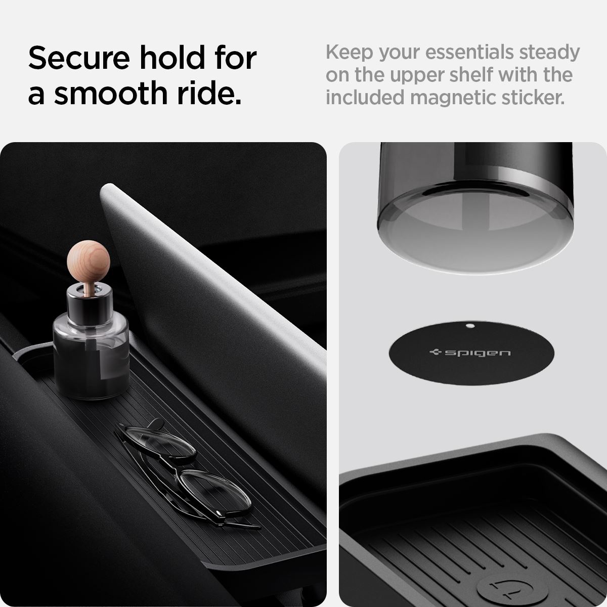 Spigen Tesla Under Screen Storage Organizer, black - Tesla Model 3 2024 (11)