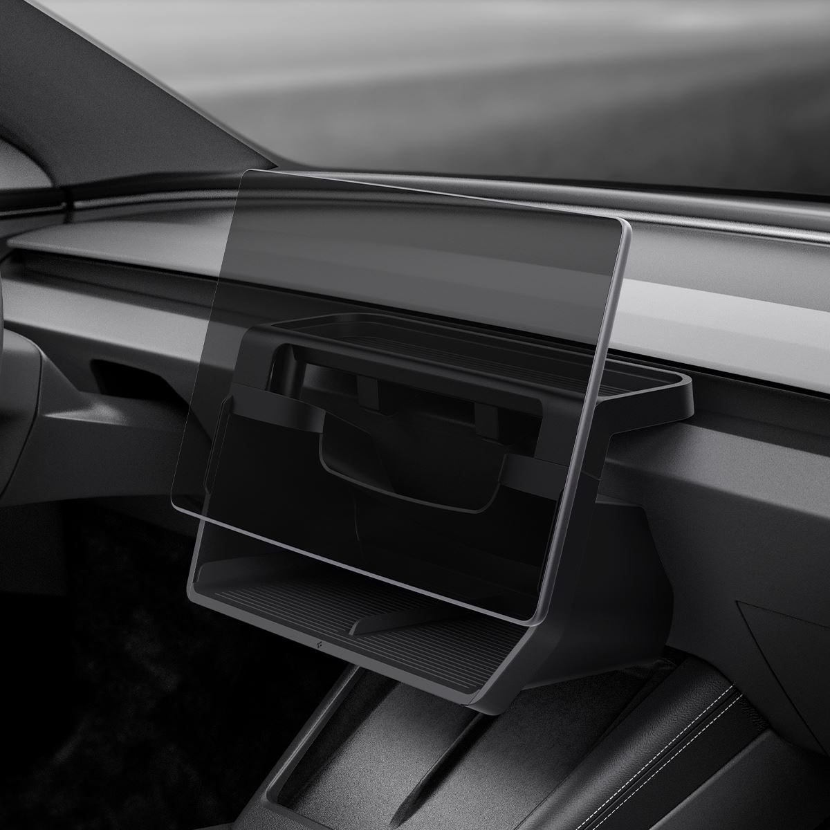Spigen Tesla Under Screen Storage Organizer, black - Tesla Model 3 2024 (6)