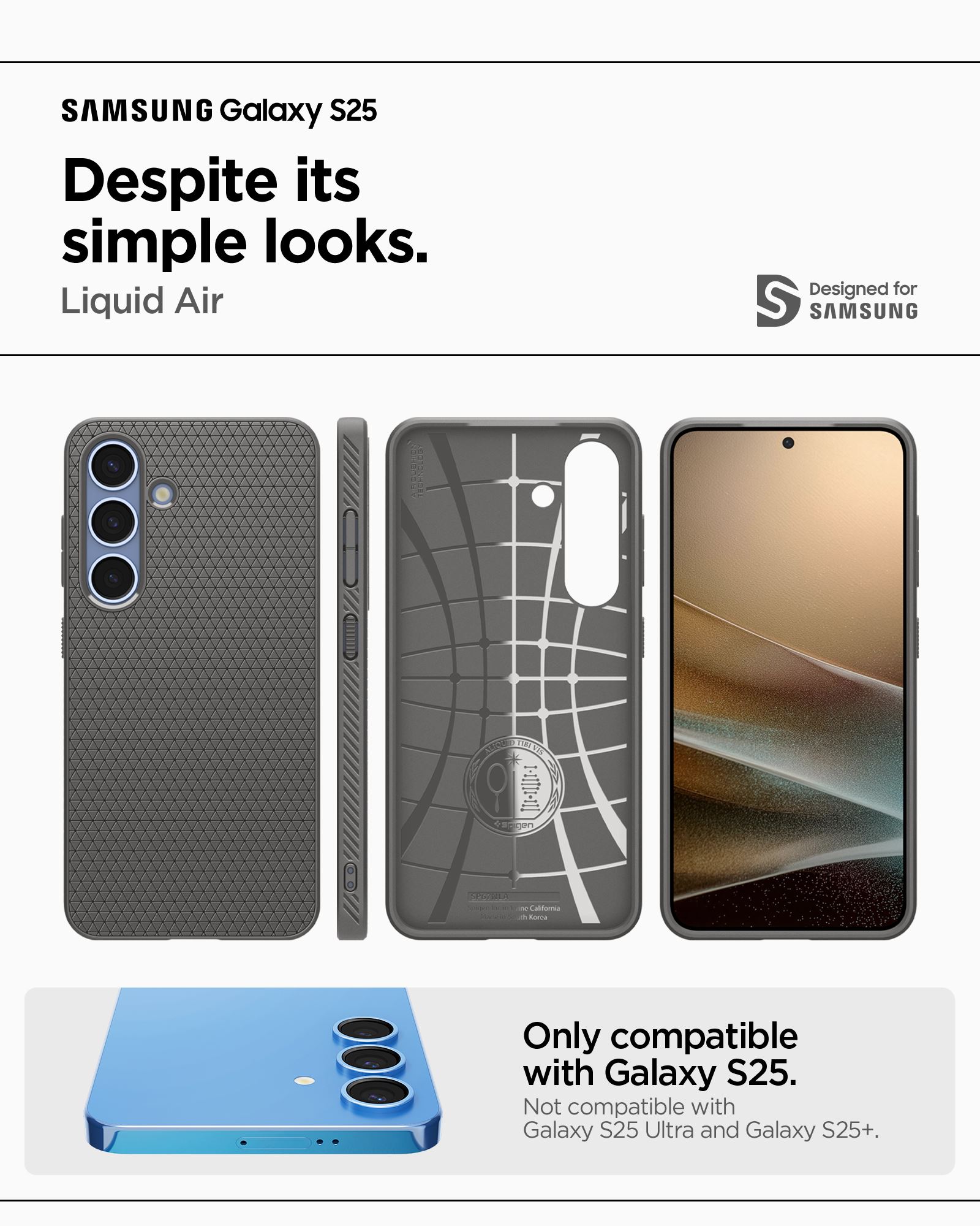 Spigen Liquid Air, marble gray - Samsung Galaxy S25 (13)