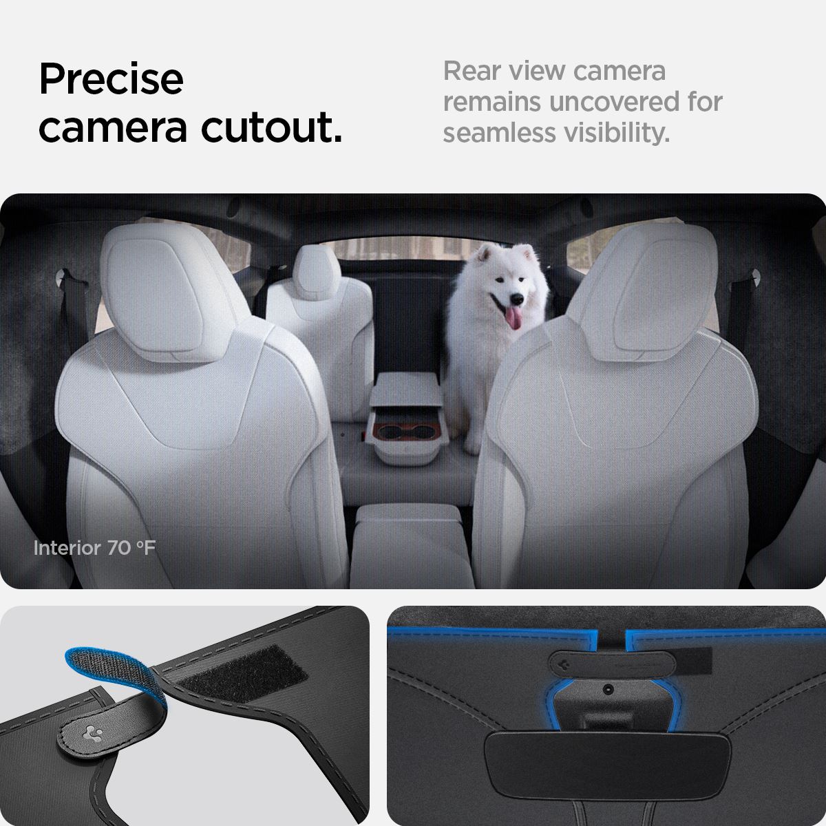 Spigen Tesla Car Front Windshield Sunshade, black - Tesla Model S (17)