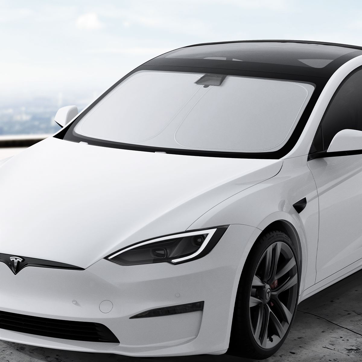 Spigen Tesla Car Front Windshield Sunshade, black - Tesla Model S (2)