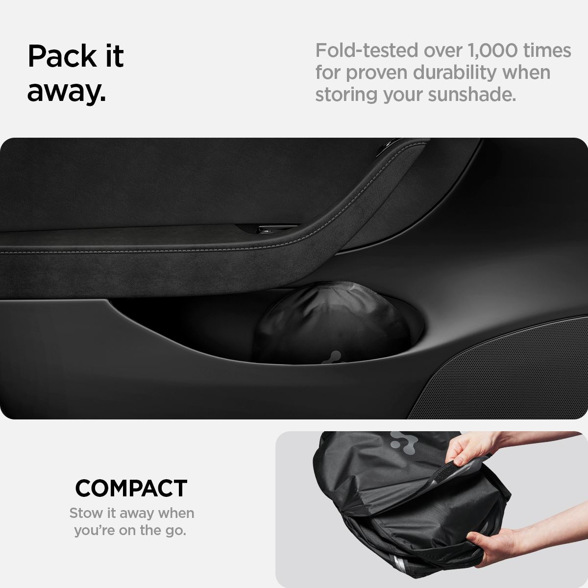 Spigen Tesla Car Front Windshield Sunshade, black - Tesla Model S (20)