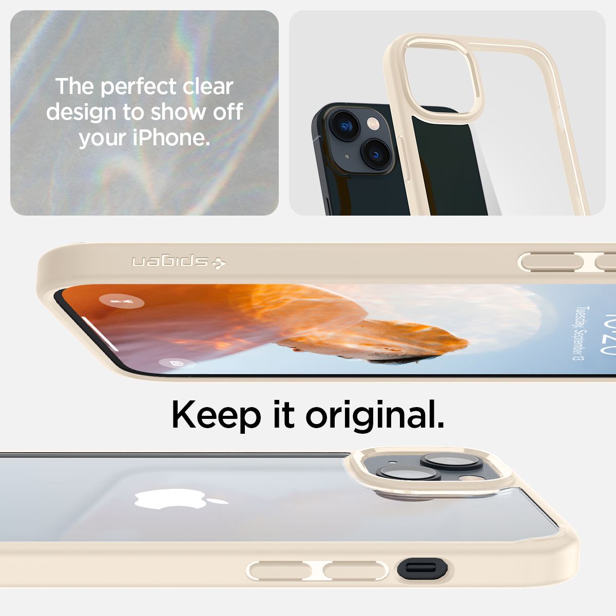 Spigen Crystal Hybrid, sand beige - iPhone 14 Plus (9)