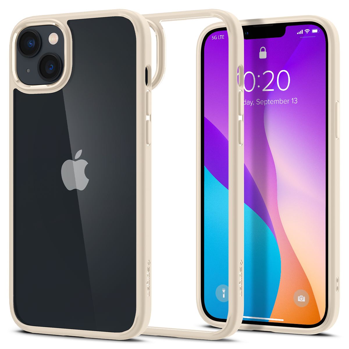 Spigen Crystal Hybrid, sand beige - iPhone 14 Plus