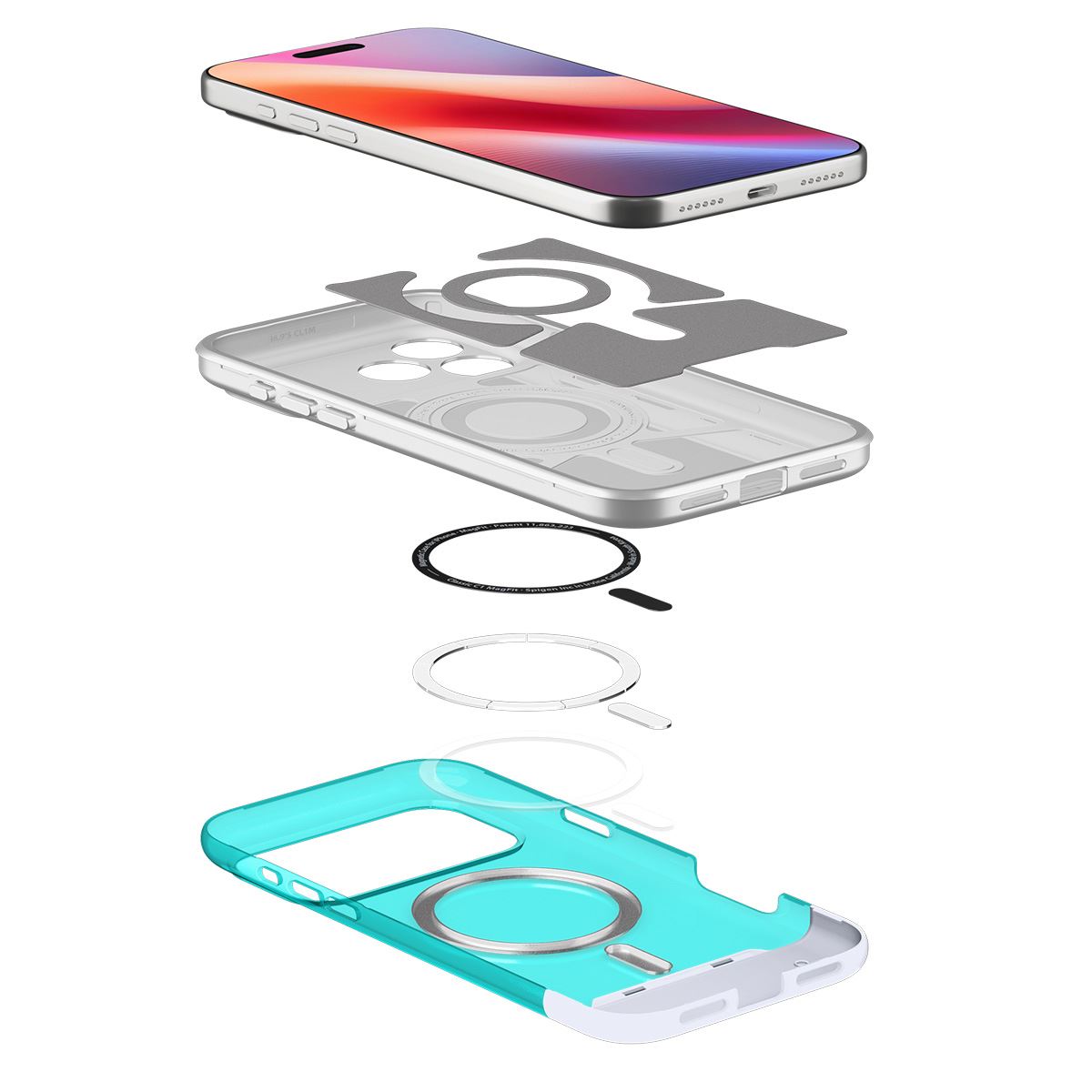 Spigen Classic C1 MagSafe, bondi blue - iPhone 17 Pro (8)