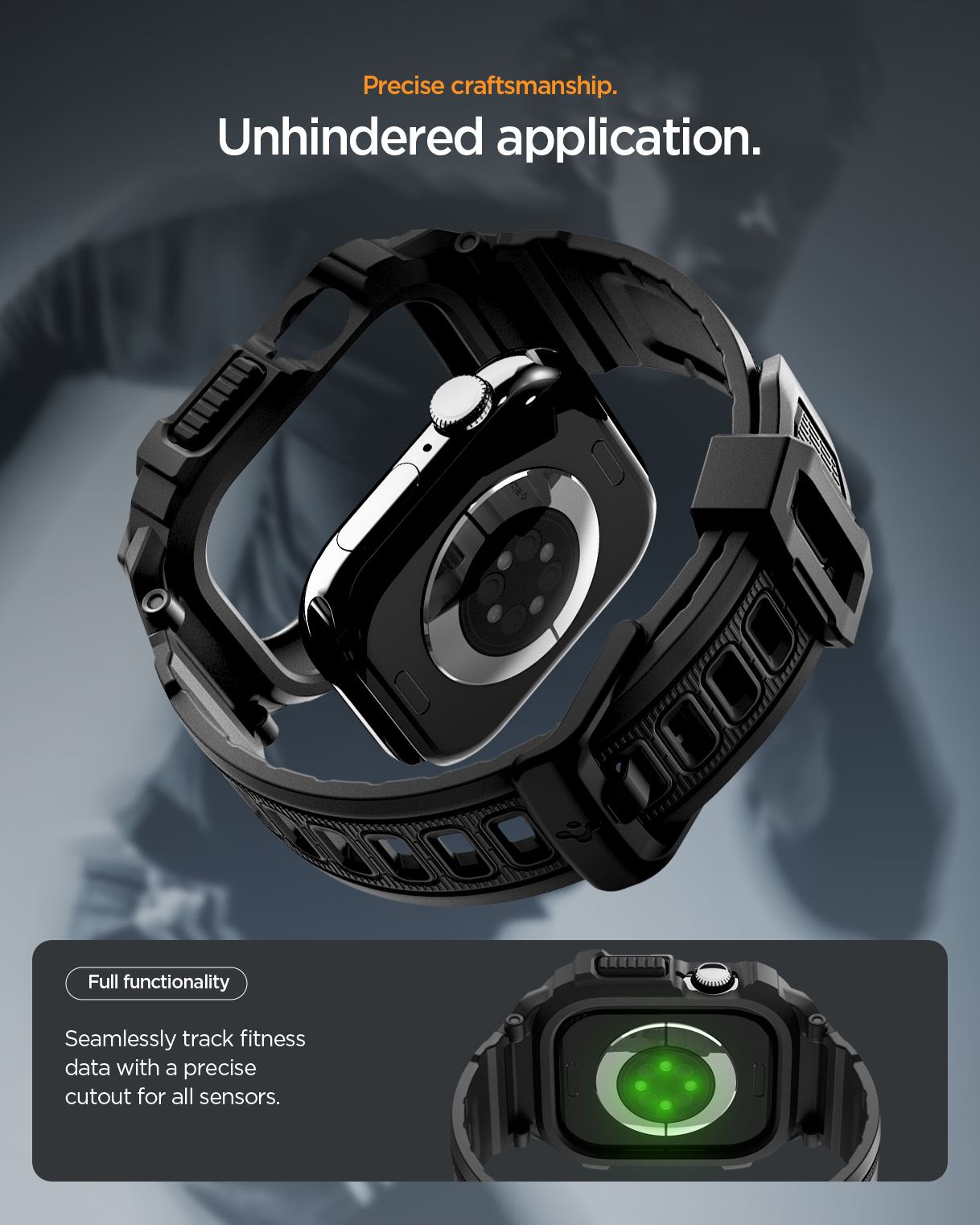 Spigen Rugged Armor Pro 2, matte black - Apple Watch 11 46mm (16)