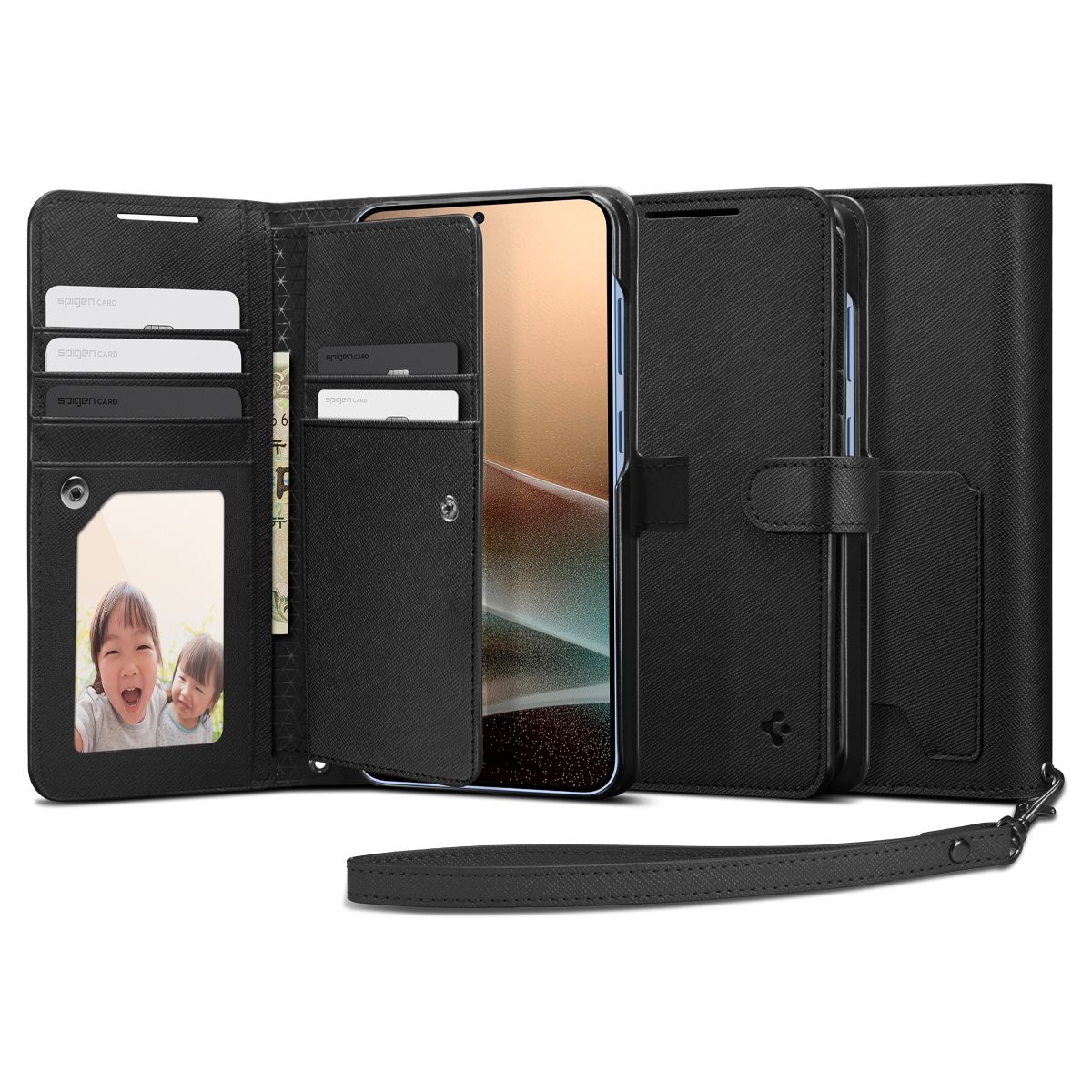 Spigen Wallet S, black - Samsung Galaxy S25+ (1)
