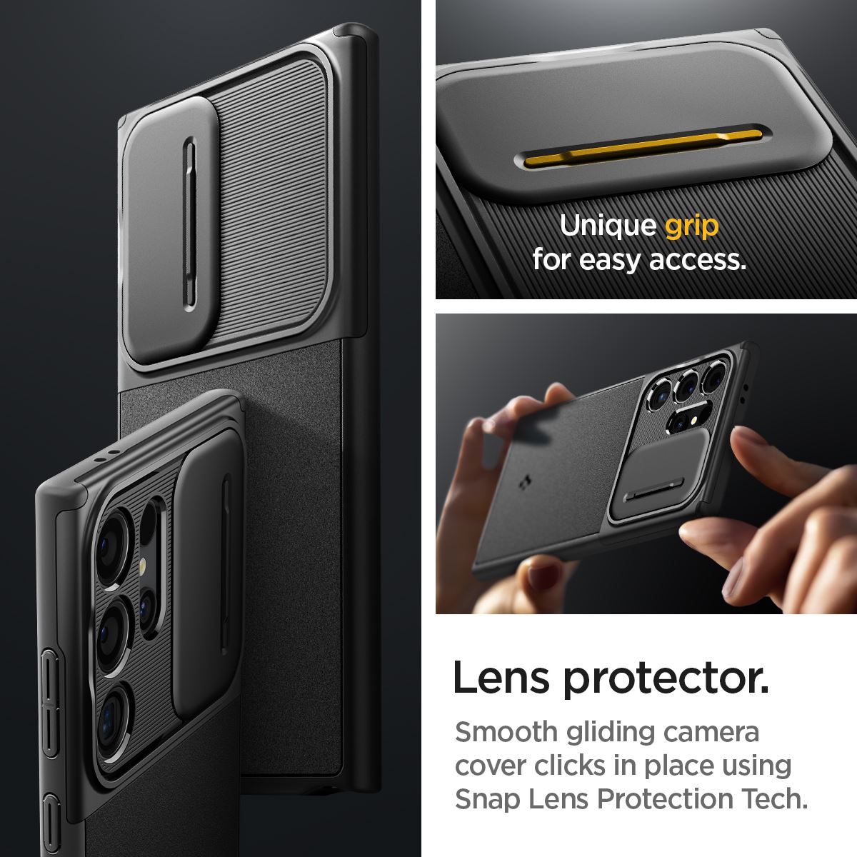 Spigen Optik Armor, black - Samsung Galaxy S24 Ultra (17)