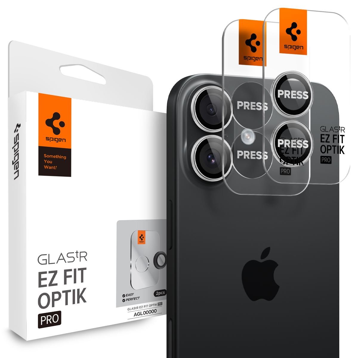 Spigen Glass tR EZ Fit Optik Pro 2 Pack, silver - iPhone 17 (1)