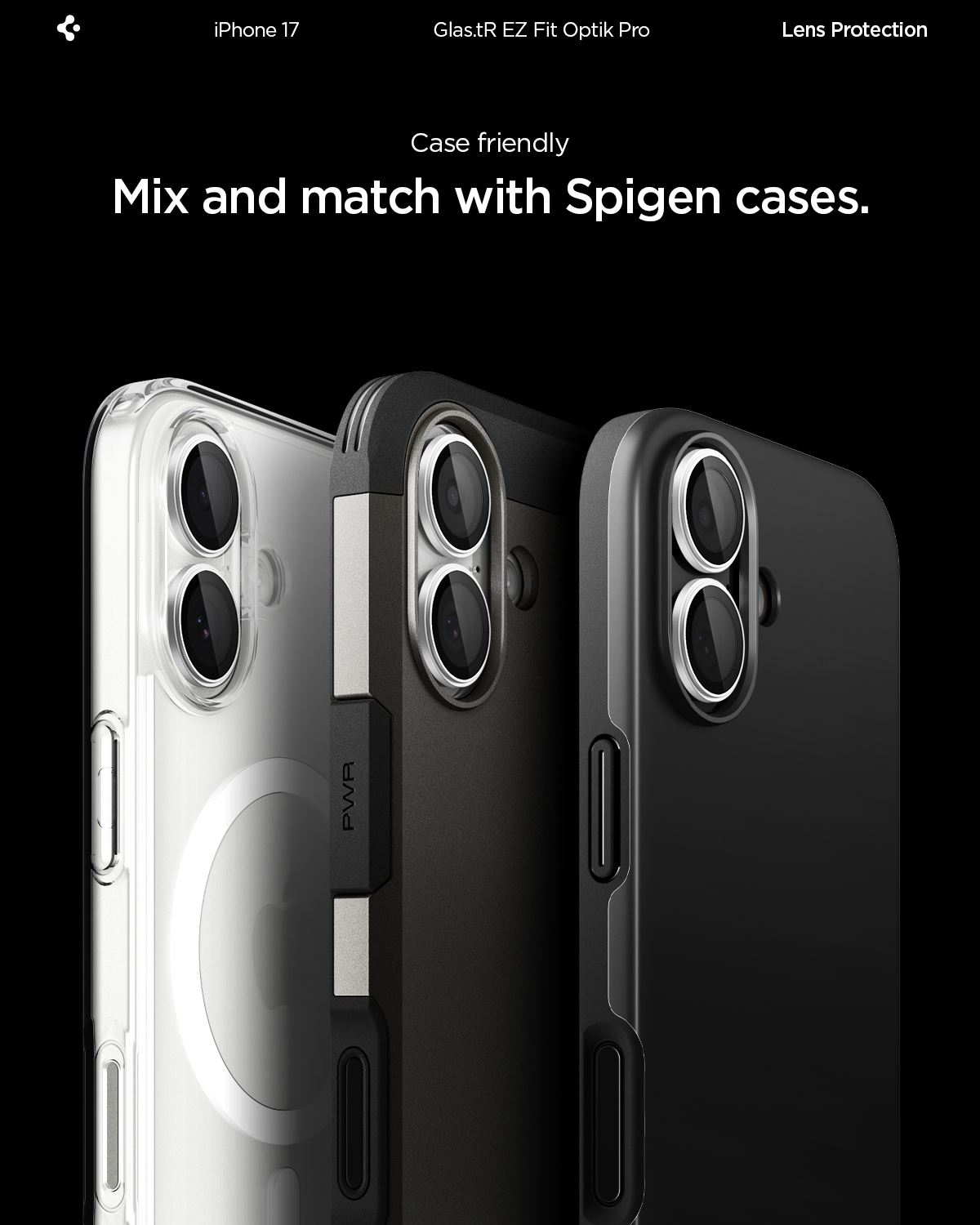 Spigen Glass tR EZ Fit Optik Pro 2 Pack, silver - iPhone 17 (12)