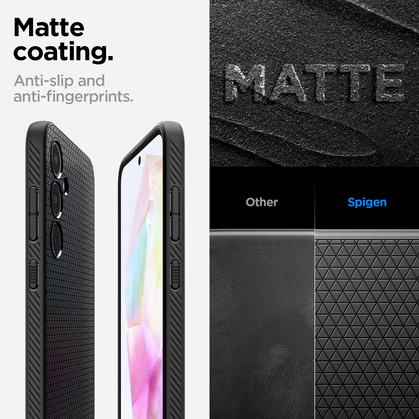 Spigen Liquid Air, matte black - Samsung Galaxy A35 (16)