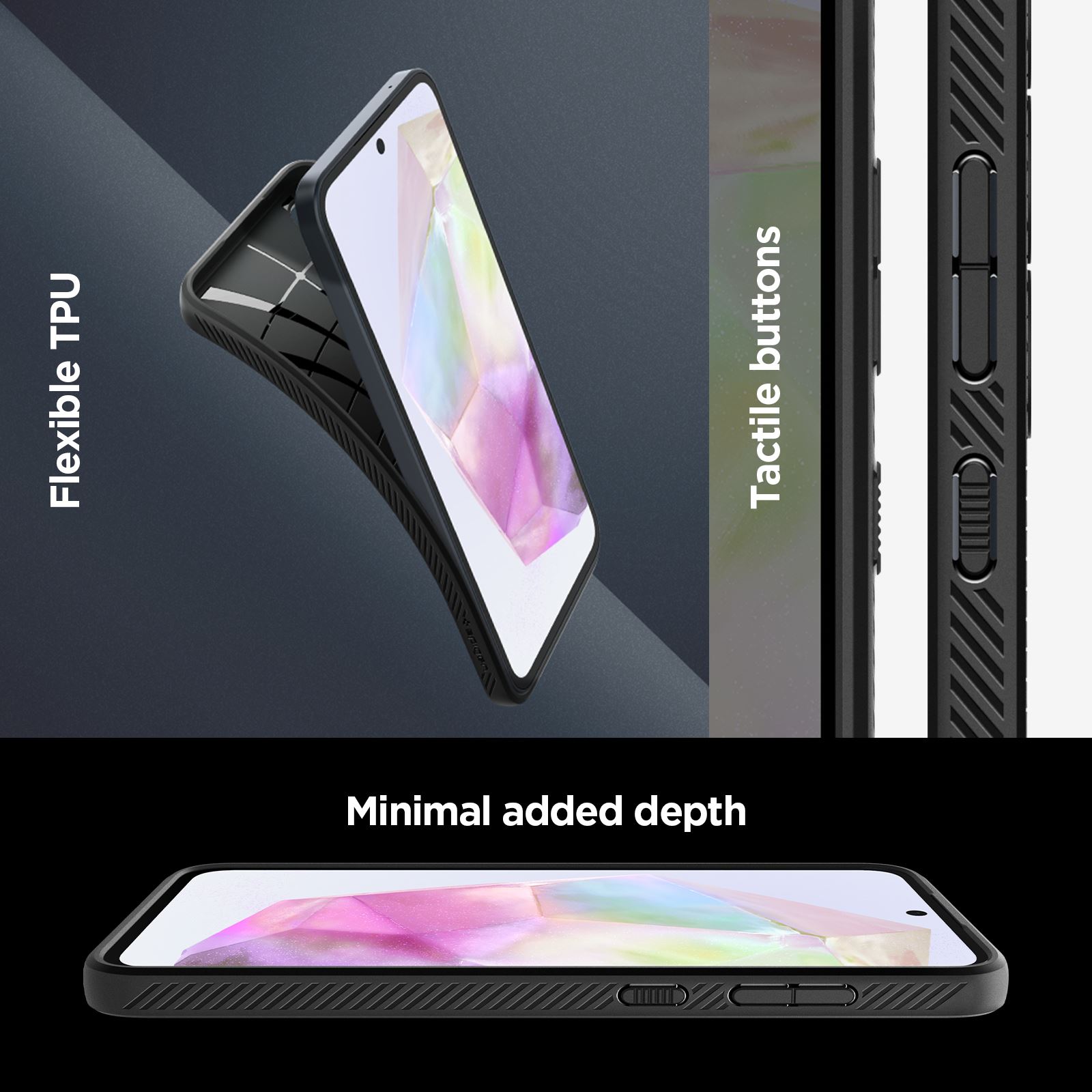 Spigen Liquid Air, matte black - Samsung Galaxy A35 (18)