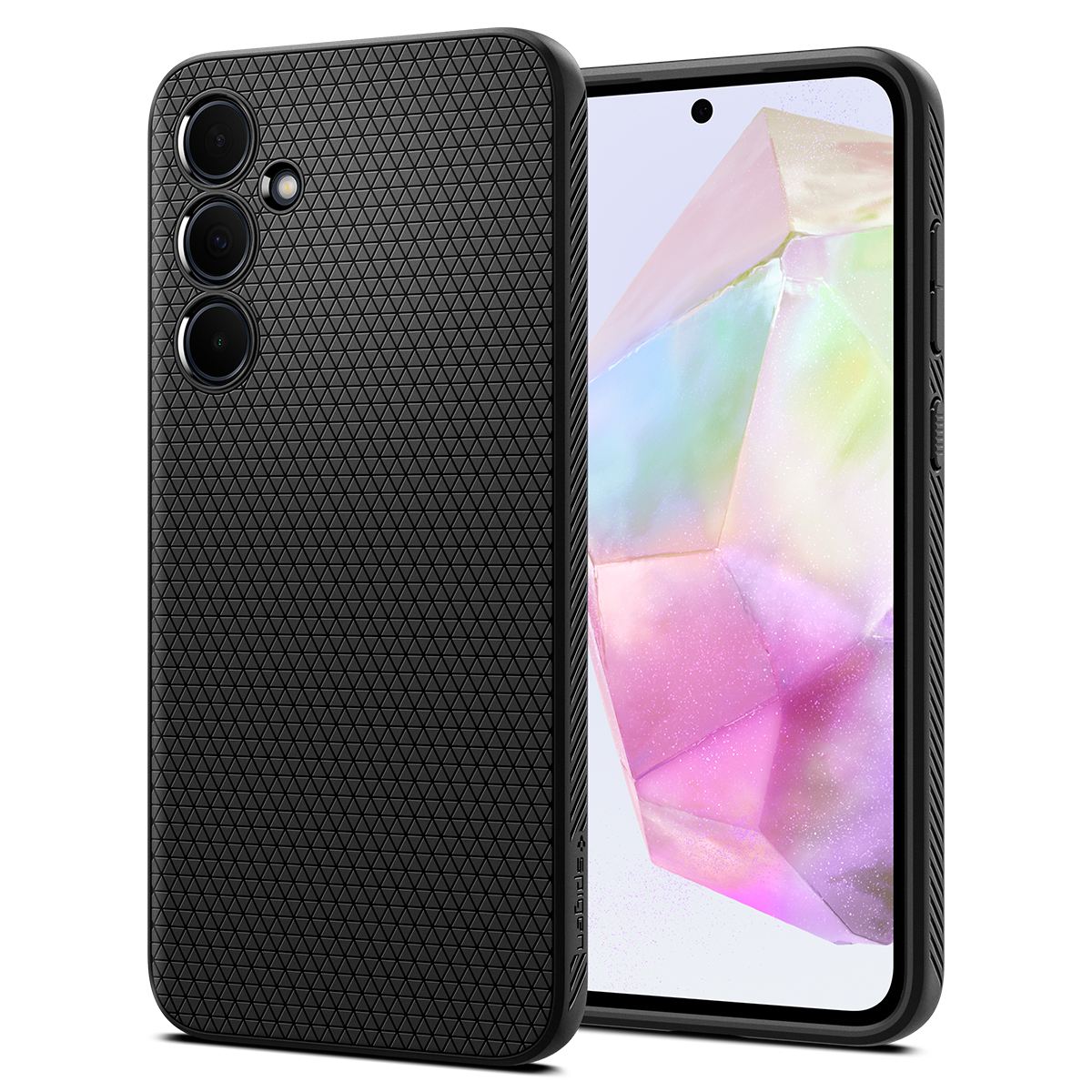 Spigen Liquid Air, matte black - Samsung Galaxy A35