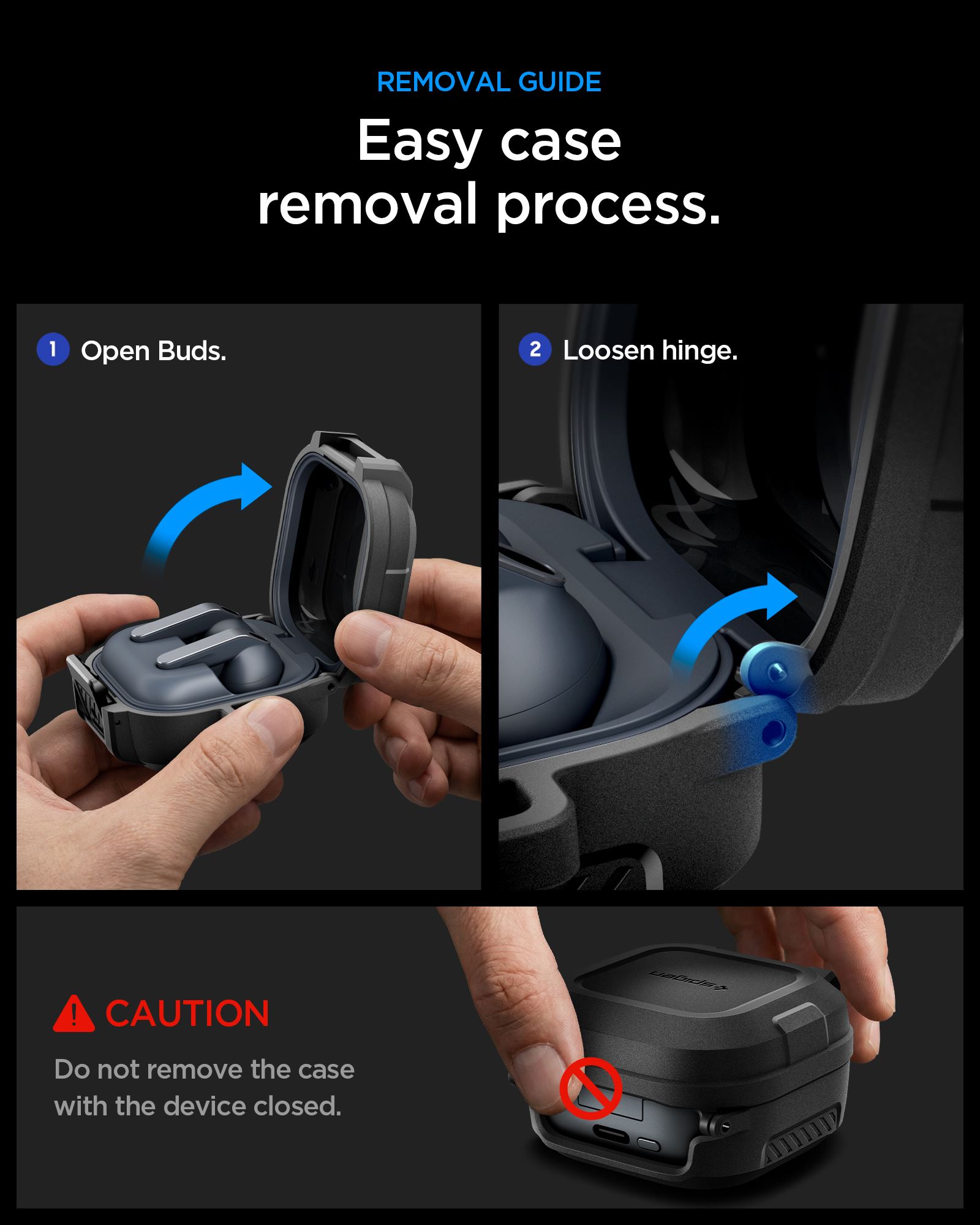 Spigen Lock Fit, matte black - Samsung Galaxy Buds 4 Pro/4 (20)