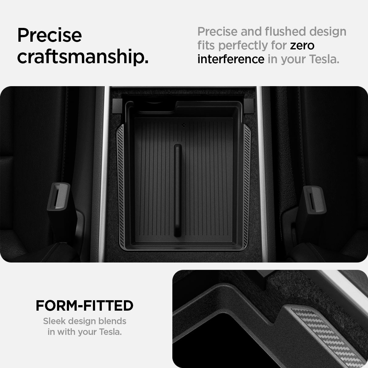 Spigen Tesla Armrest Console Organizer, black - Model Y/3 (8)