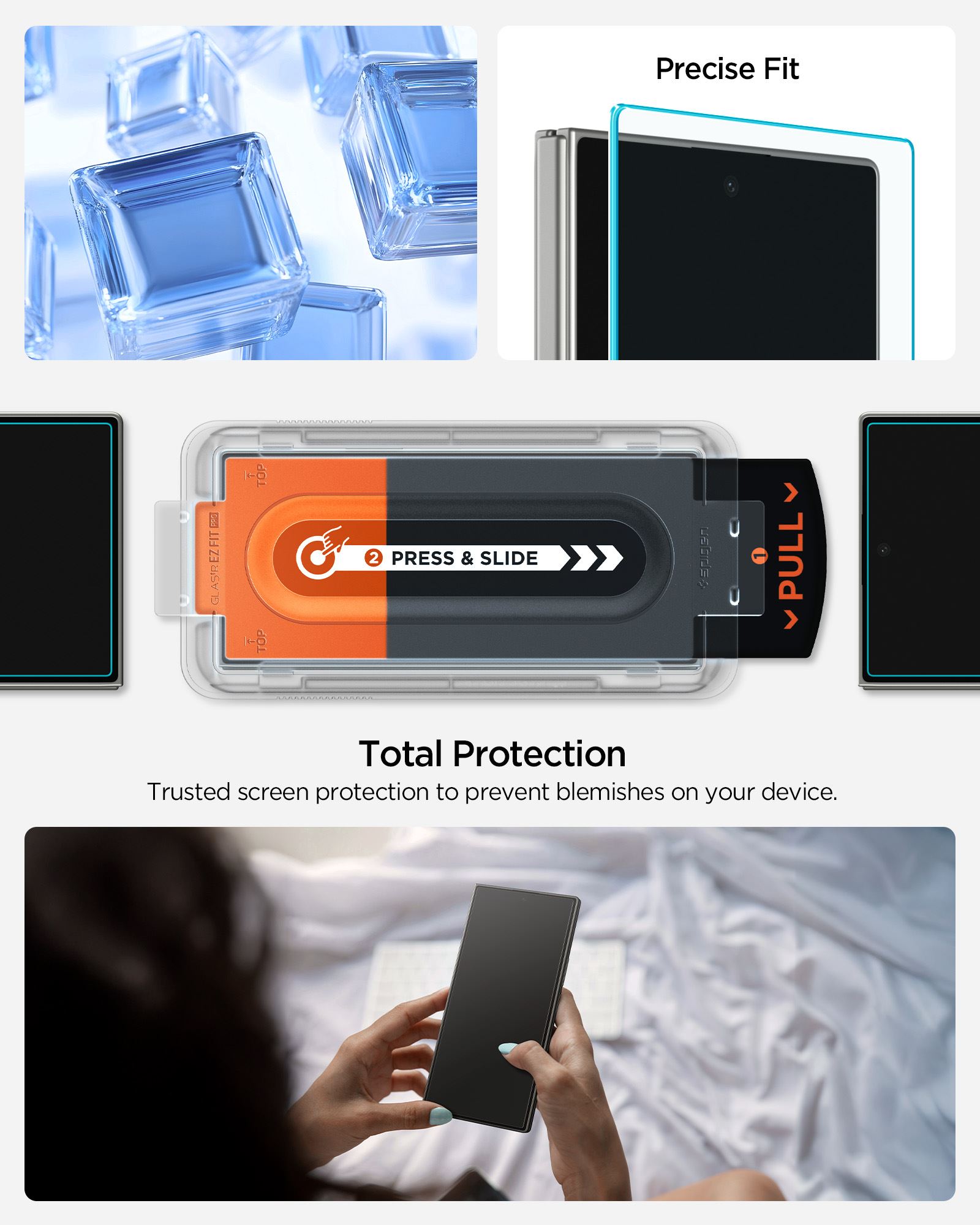 Spigen Glass tR EZ Fit Pro HD 2 Pack - Samsung Galaxy Z Fold7 (12)