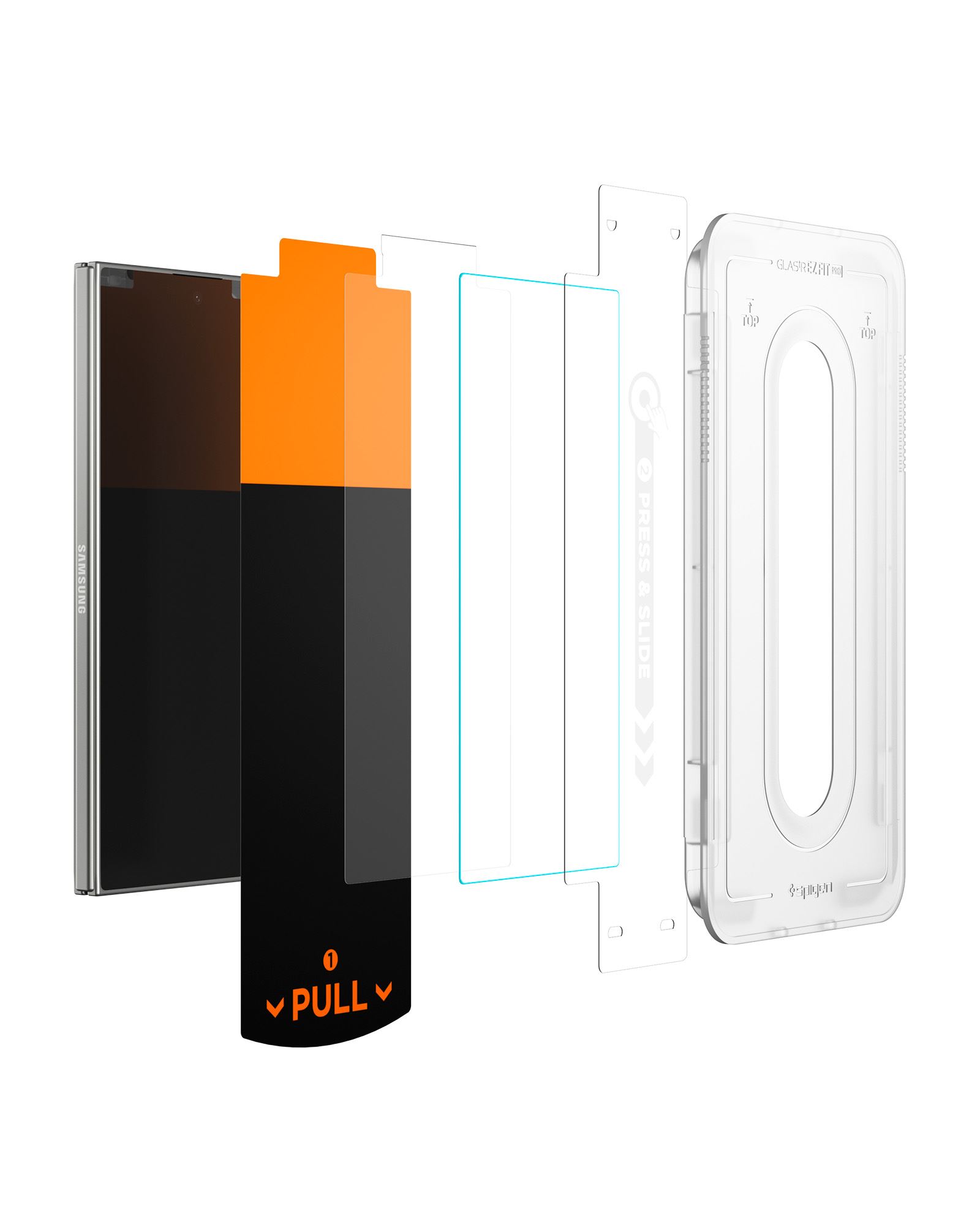 Spigen Glass tR EZ Fit Pro HD 2 Pack - Samsung Galaxy Z Fold7 (3)
