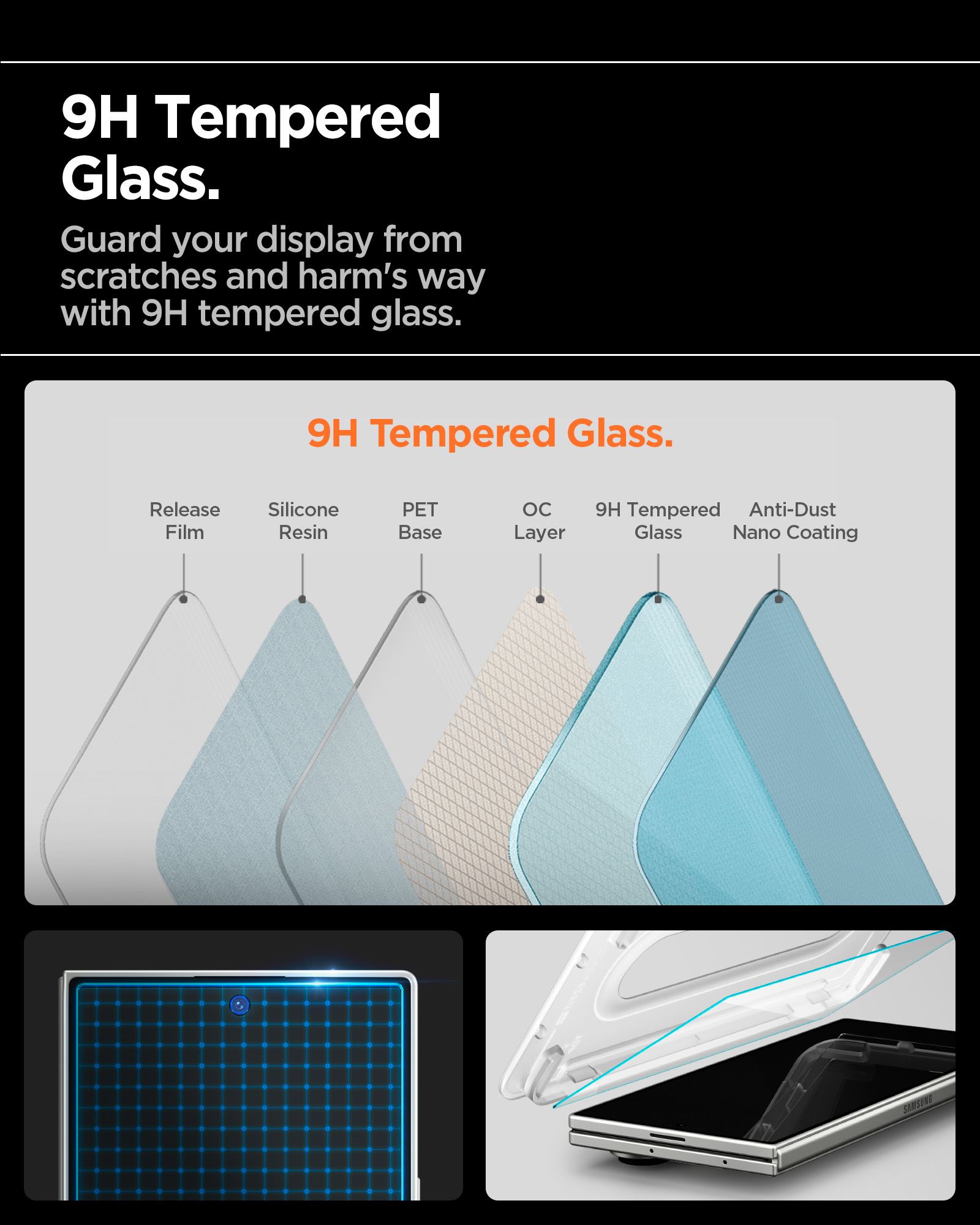 Spigen Glass tR EZ Fit Pro HD 2 Pack - Samsung Galaxy Z Fold7 (9)