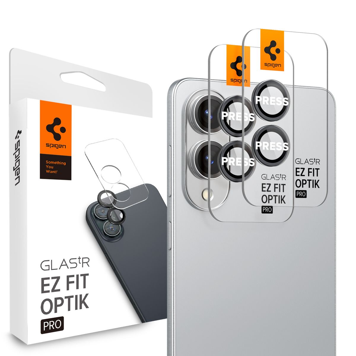 Spigen Glass tR EZ Fit Optik Pro HD 2 Pack, black - Samsung Galaxy S25 Edge