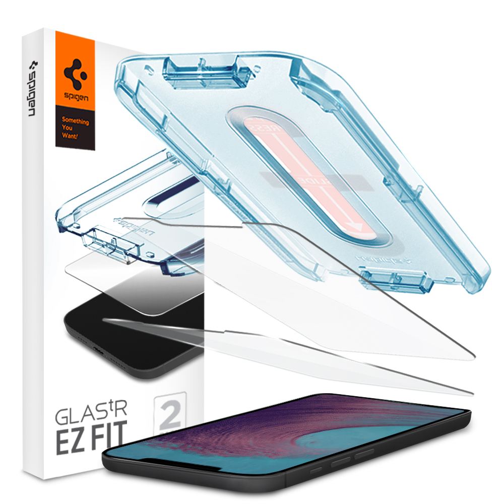 Spigen Glas tR EZ Fit, 2 Pack - iPhone 12 Pro Max (1)