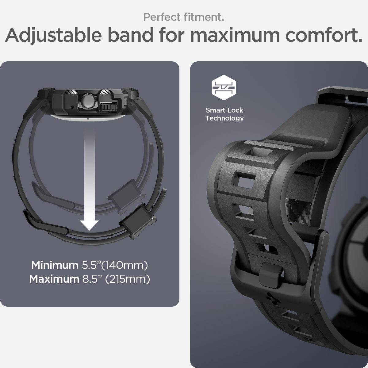 Spigen Rugged Armor Pro, black - Google Pixel Watch/Watch 2 (15)