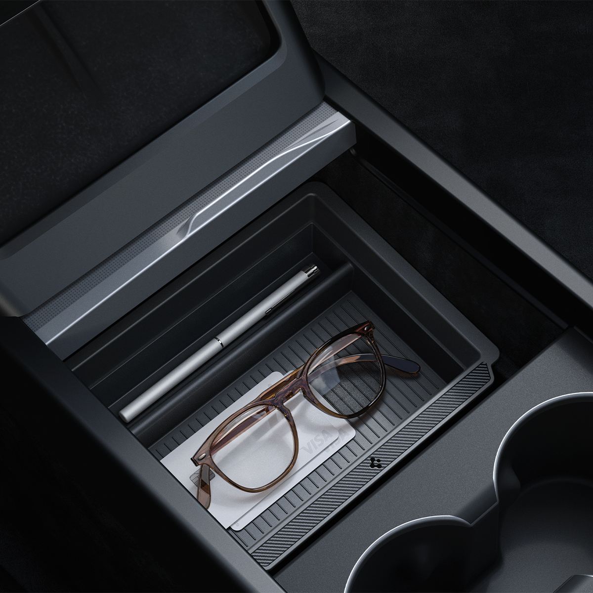 Spigen Tesla Sliding Console Organizer (Bottom), black - Tesla Model 3 2024 (1)