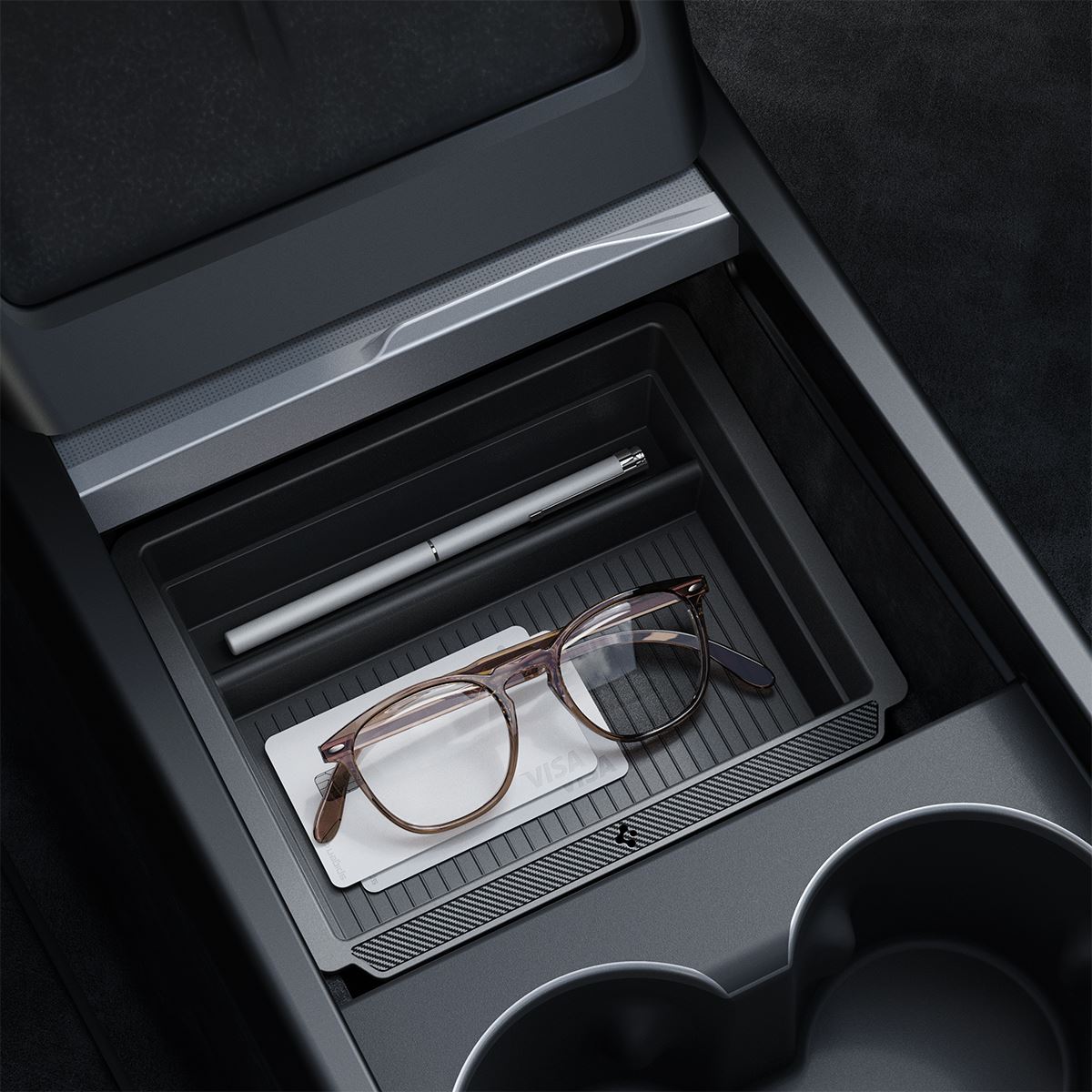 Spigen Tesla Sliding Console Organizer (Bottom), black - Tesla Model 3 2024 (4)