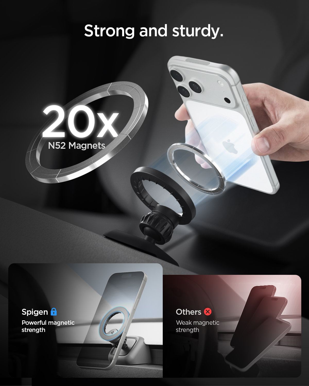 Spigen Tesla Airvent MagSafe Mount TAM100, black - Tesla Model 3(2024)/Y(Juniper) (10)