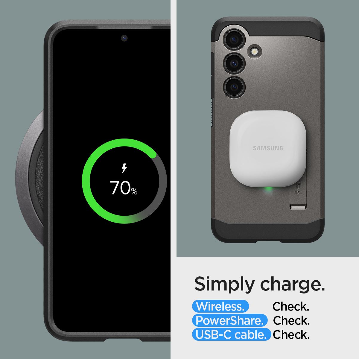 Spigen Tough Armor, gunmetal - Samsung Galaxy S24+ (17)