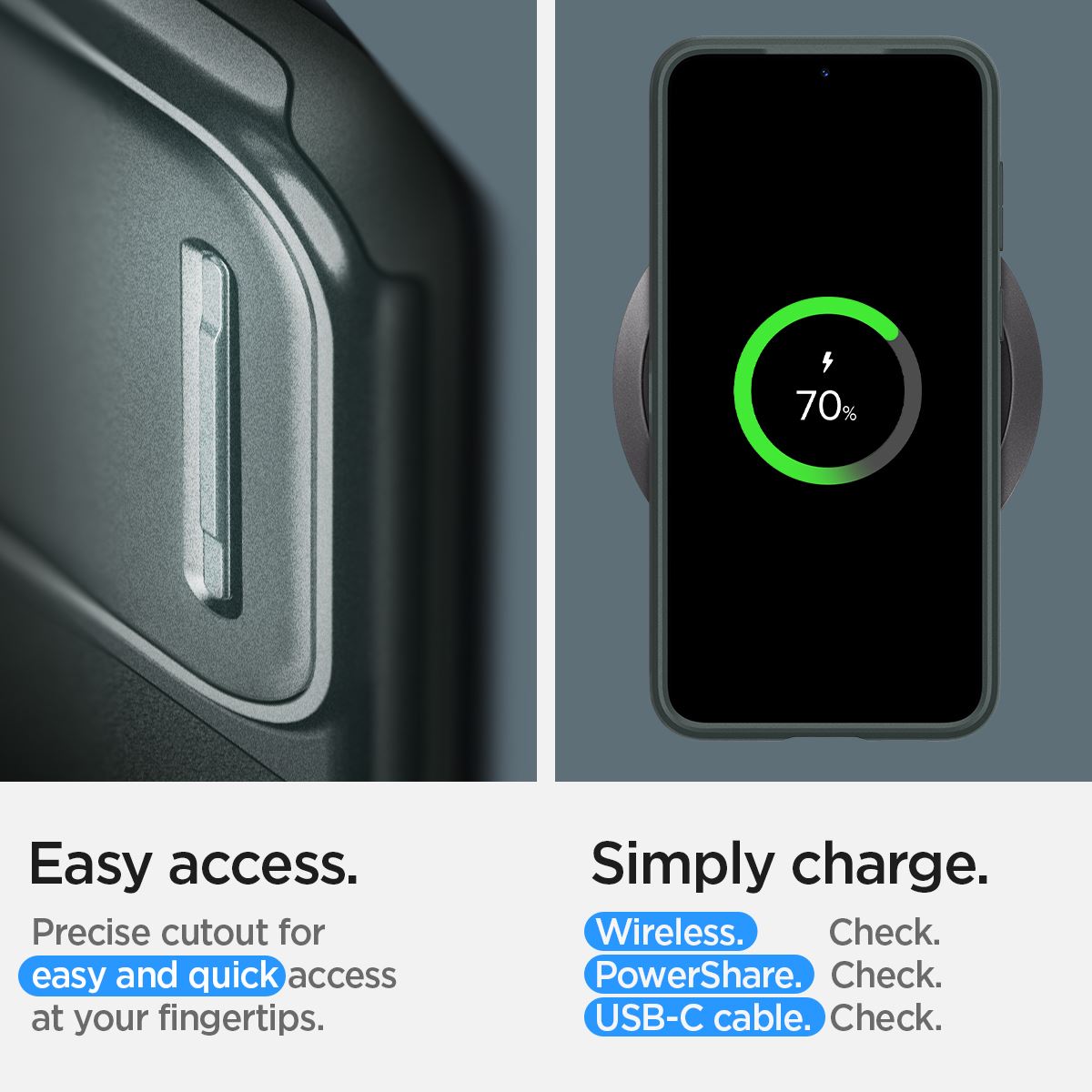 Spigen Optik Armor, abyss green - Samsung Galaxy S23 (16)