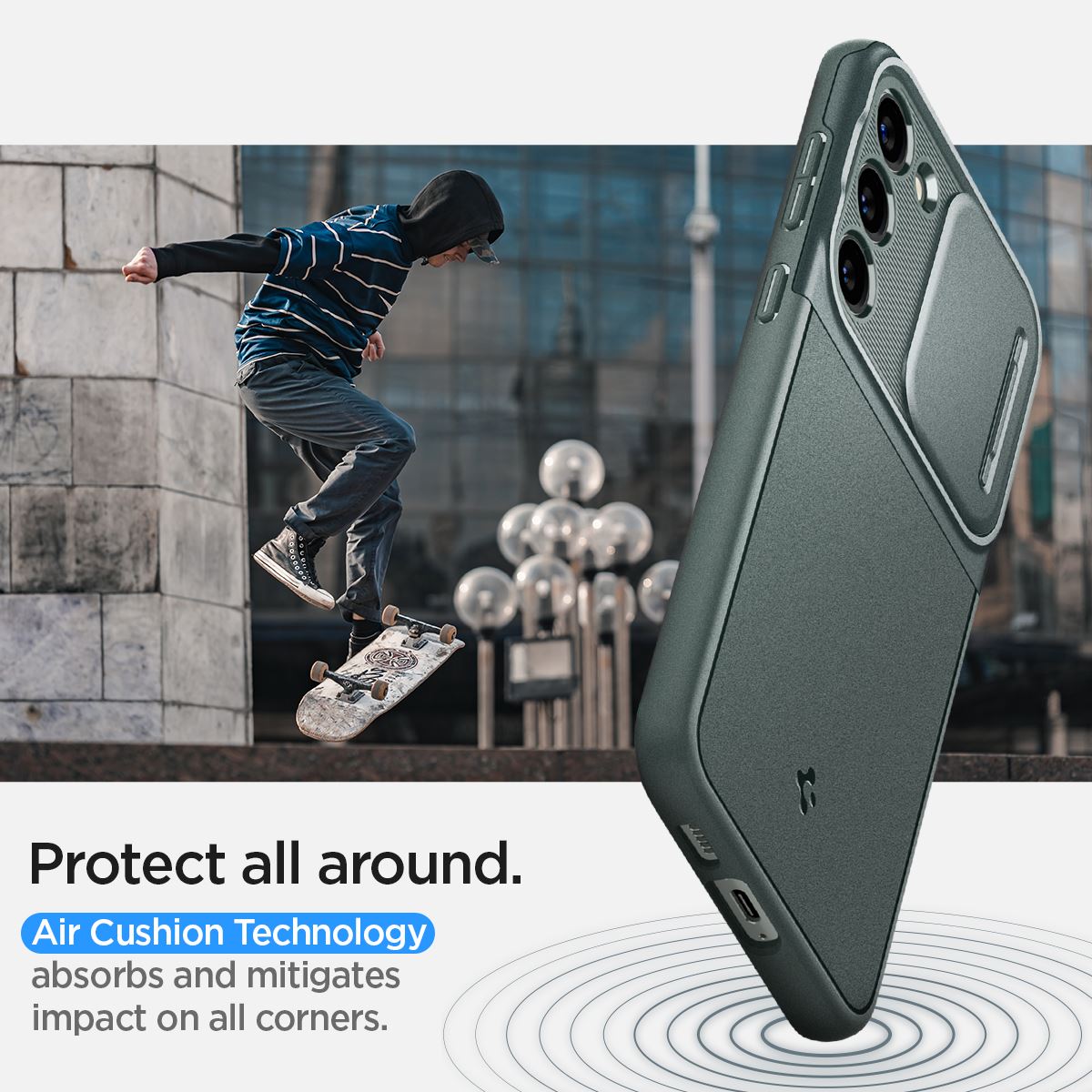 Spigen Optik Armor, abyss green - Samsung Galaxy S23 (20)