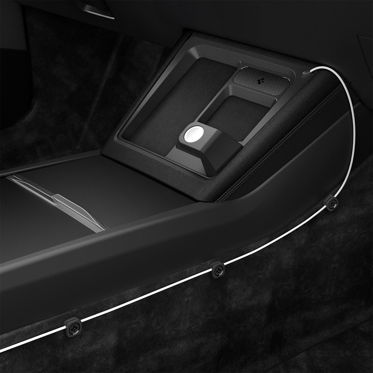 Spigen Tesla 3 in 1 Wireless Charging Hub Mount, black - Tesla Model 3 2024 (12)