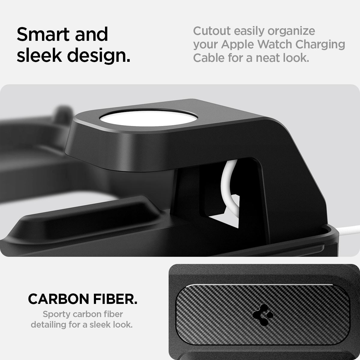 Spigen Tesla 3 in 1 Wireless Charging Hub Mount, black - Tesla Model 3 2024 (20)