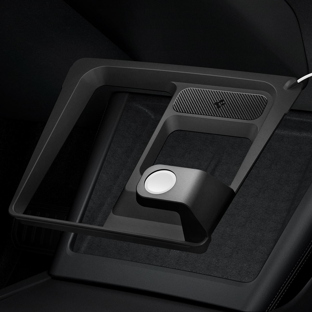 Spigen Tesla 3 in 1 Wireless Charging Hub Mount, black - Tesla Model 3 2024 (3)