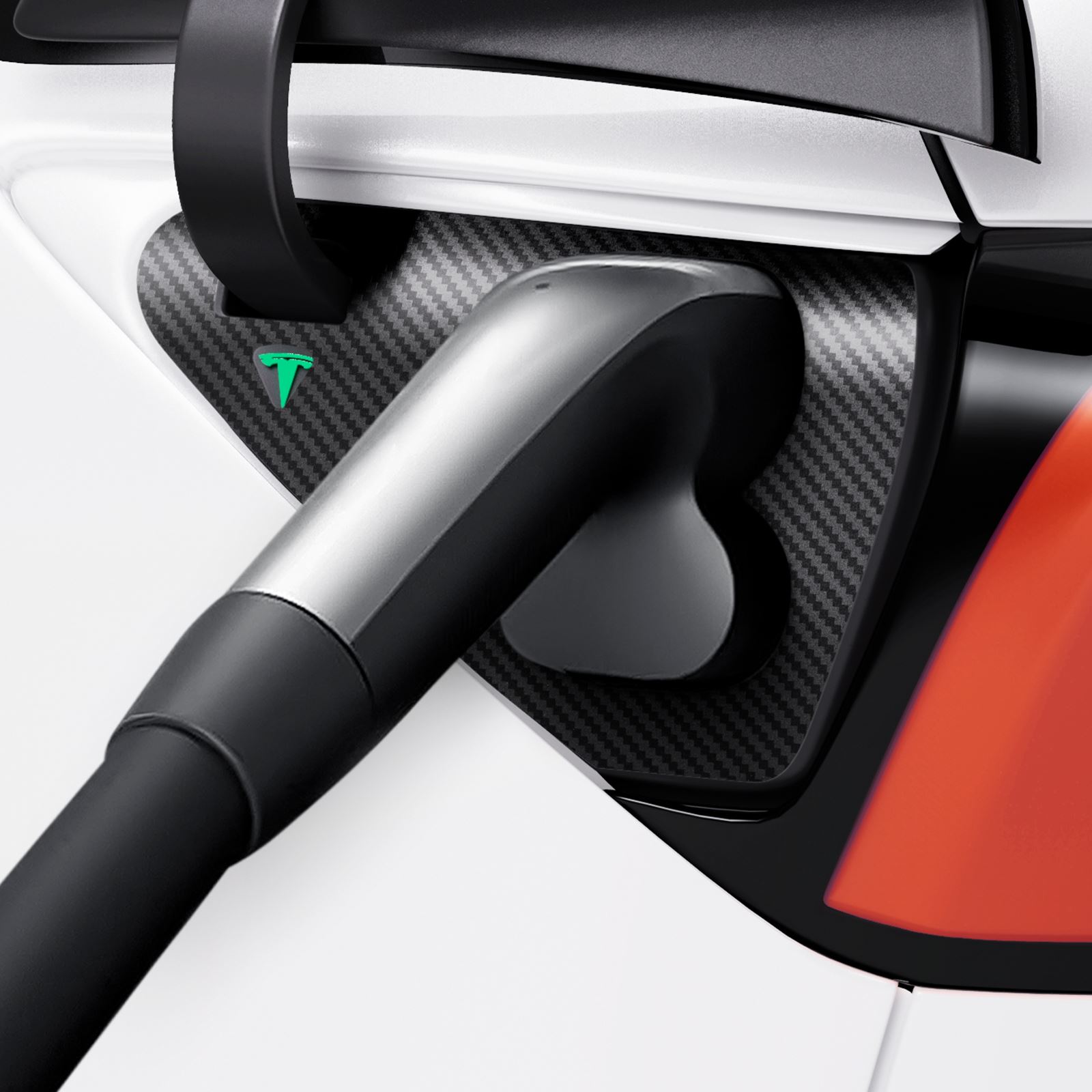 Spigen Tesla Protective Film and Wrap Set for Charge Port (EU), carbon - Tesla Model Y/3 (4)