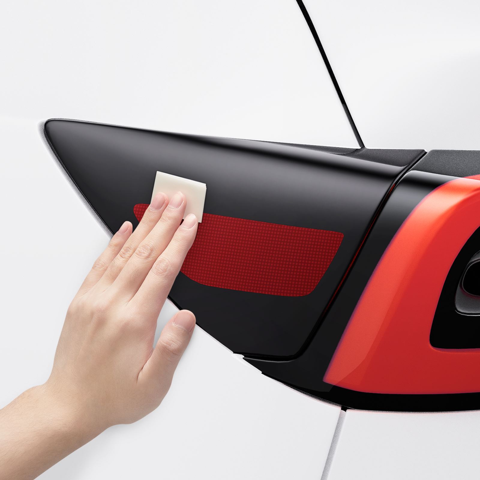 Spigen Tesla Protective Film and Wrap Set for Charge Port (EU), carbon - Tesla Model Y/3 (5)