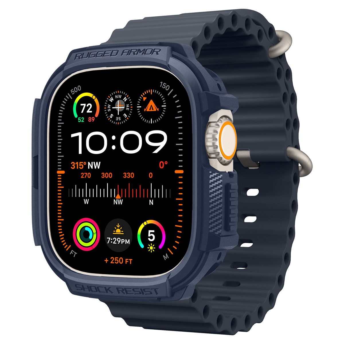 Spigen Rugged Armor, navy blue - Apple Watch Ultra 3/2/1