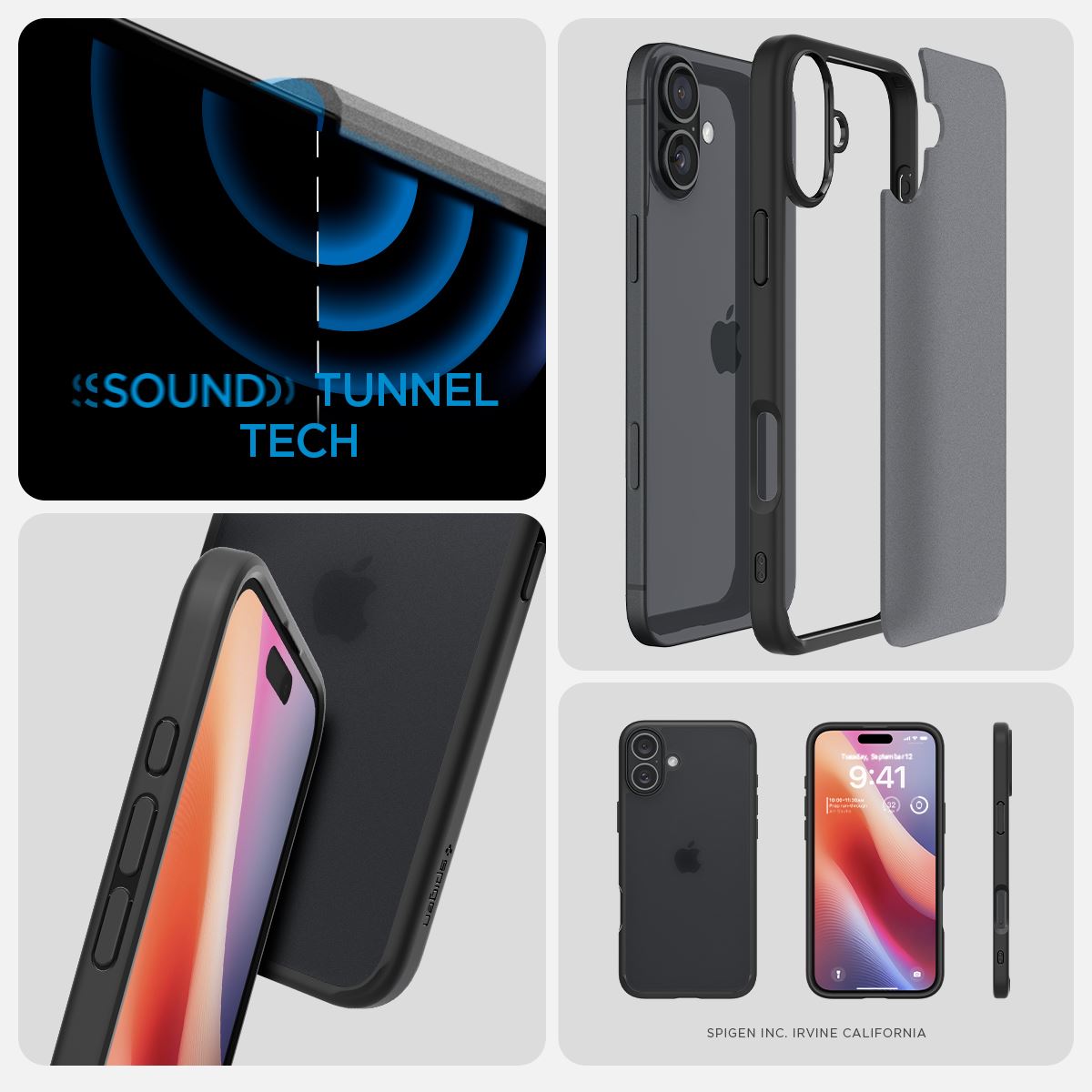 Spigen Ultra Hybrid, frost black - iPhone 16 (13)