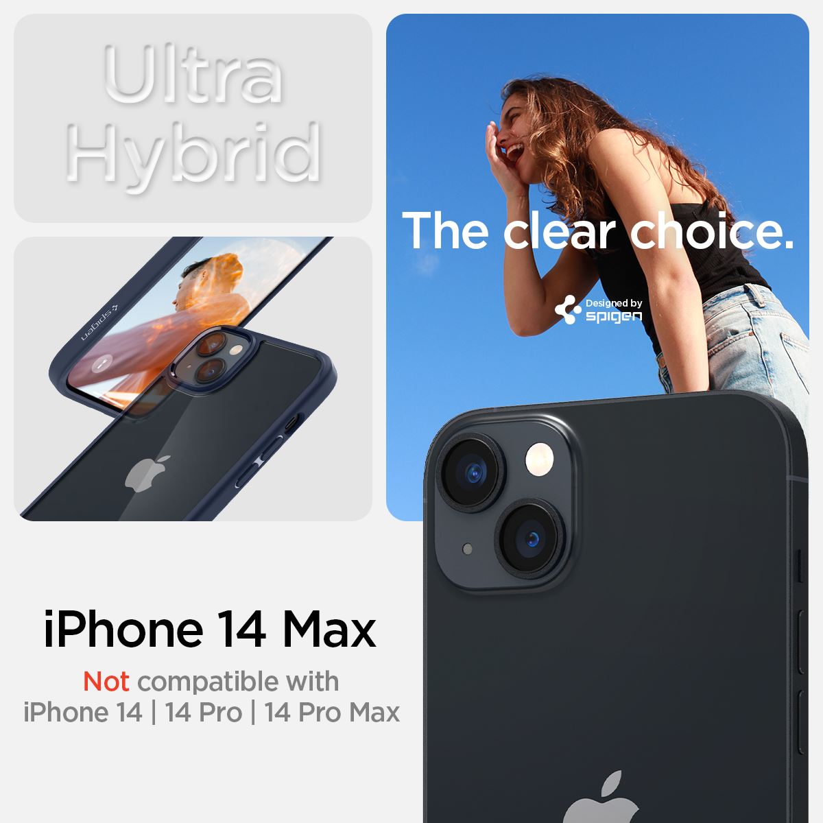 Spigen Crystal Hybrid, navy blue - iPhone 14 Plus (8)