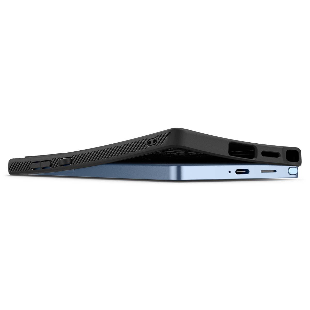 Spigen Liquid Air, matte black - Samsung Galaxy S25 Ultra (13)